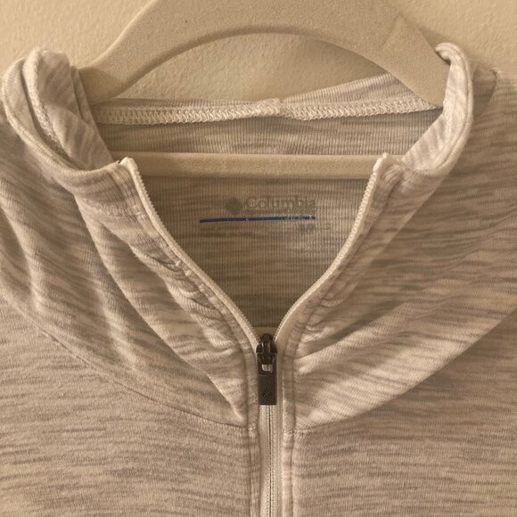 Columbia Full Zip Hoodie Heather Grey Lightweight Streetwear Size S - Picture 2 of 11